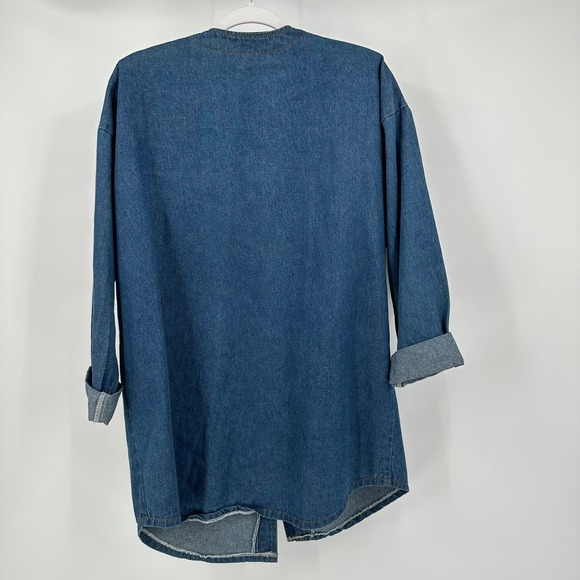 Womens Vintage Denim Jacket Size XL Western Embellished Studded Boho Americana - Picture 2 of 7